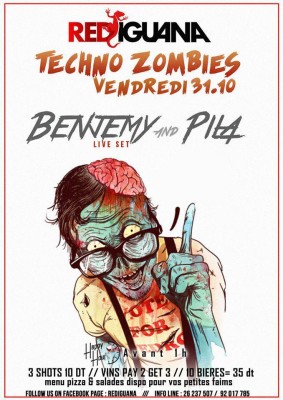REDIGUANA CLUB SOUSSE - Techno Zombies w/ BENJEMY (LIVESET) & PILA  31 OCTOBRE 2014