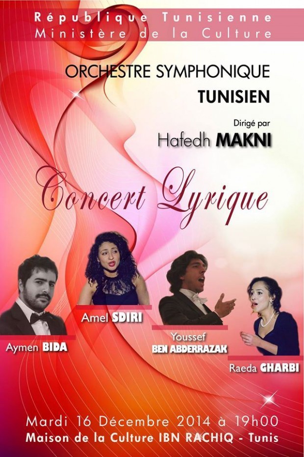 Concert de chant lyrique par l’Orchestre Symphonique Tunisien Concert de chant lyrique par l’Orchestre Symphonique Tunisien