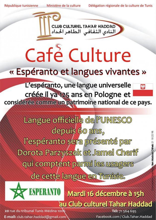 CafÃ© Culture "EspÃ©ranto et langues vivantes"