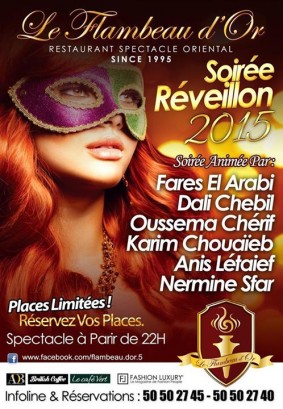 SoirÃ©e RÃ©veillon 2015 - Restaurant Le Flambeau D'or