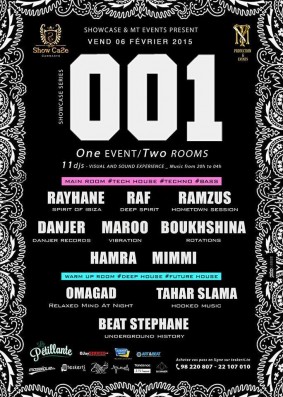 100+ 001 / Showcase Series /  2 ROOMS X 12 DJS X 8 HOURS MIX / 06 FEB 2015 / Showcase Gammarth